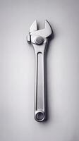 Adjustable wrench 3d render isolated on white background without a shadow photo