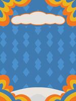 Retro Abstract Blue Cloud Background vector