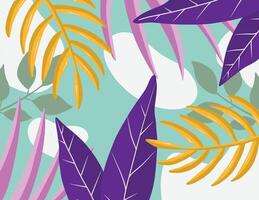 Abstract colorful leaves pattern design vector