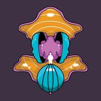 Surreal and Mystical Abstract Illustration with Geometric Elements vector