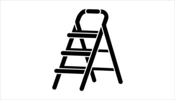 Foldable Ladder Icon. Step Ladder for Home and Work Use vector