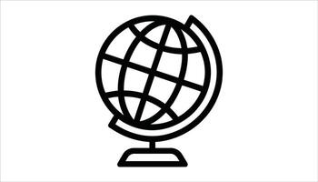 Globe Icon. World Map. Geography Symbol Illustration vector