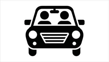 Car Ride with Two Passengers. vector