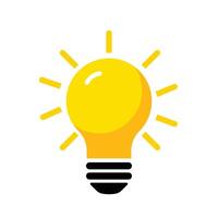 Bright Yellow Lightbulb Symbolizing Innovation and Ideas vector