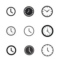 Clocks and time symbols vector