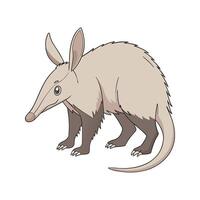 Cute Aardvark Design on White Background vector