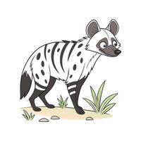 African Civet Graphics on White Background vector
