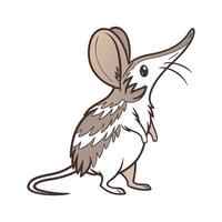 Charming African Elephant Shrew Design vector