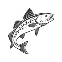 Arctic Cod on White Background vector