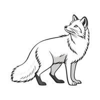 Charming Arctic Fox Design vector