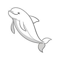 Adorable Beluga Whale Graphic vector