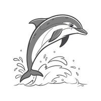 Stylish Common Dolphin Illustration vector