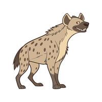 Intriguing Hyena on White Background vector