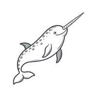 Narwhal in Natural Habitat vector