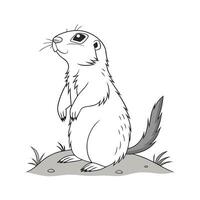 Prairie Dog in Playful Pose vector