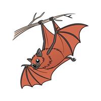 Charming Red Flying Fox vector
