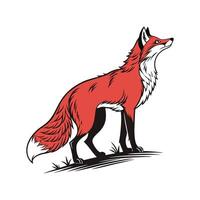 Charming Red Fox vector