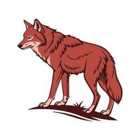 Red Wolf in Natural Habitat vector