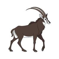 Charming Sable Antelope vector
