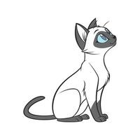 Charming Siamese Cat vector