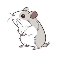 Charming Siberian Hamster vector