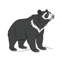 Charming Spectacled Bear vector