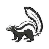 Charming Striped Skunk vector