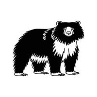 Charming Sloth Bear Forest Dweller vector