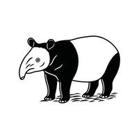 Stunning Tapir Relaxing in Nature vector