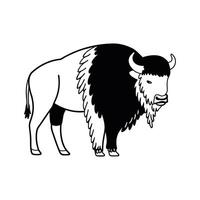 Stunning American Bison Profile View vector