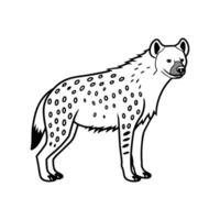 Elegant Hyena Relaxing in Nature vector