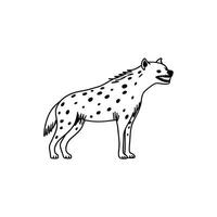 Charming Hyena Watching Curiously vector