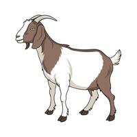 Charming Boer Goat in Vibrant Realistic Art vector