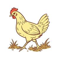Charming Chicken in Realistic Colors vector
