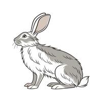 Stylish Flemish Giant Rabbit in Vibrant Colors vector