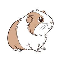 Elegant Realistic Color Illustration of Guinea Pig vector