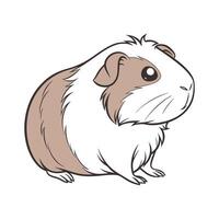 Stylish Guinea Pig in Vibrant Realistic Colors vector