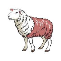 Stylish Herdwick Sheep in Vibrant Colors vector