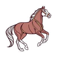 Engaging Horse Illustration in Realistic Colors vector