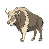 Dynamic Ox Realistic Color Illustration on White Background vector