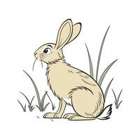 Vibrant Tan Rabbit Realistic Color Design vector