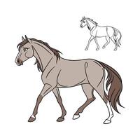 Distinct Tennessee Walking Horse Realistic Art vector
