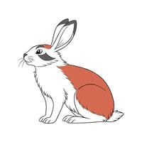 Unique Thrianta Rabbit Color Illustration Art vector