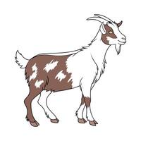 Elegant Toggenburg Goat Realistic Illustration Art vector