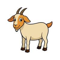Elegant Realistic Outline of Boer Goat in Color. Cartoon Art Animal Illustration. vector