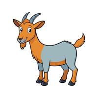 Elegant Goat Boaduck Realistic Color Illustration. Cartoon Art Animal Illustration. vector
