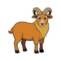 Vivid Manx Loaghtan Sheep Realistic Color Illustration. Cartoon Art Animal Illustration. vector
