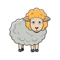 Vibrant Merino Sheep Color Illustration with Realistic Touch. Cartoon Art Animal Illustration. vector