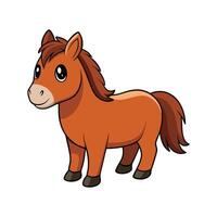 Stunning Miniature Horse Realistic Color Illustration. Cartoon Art Animal Illustration. vector