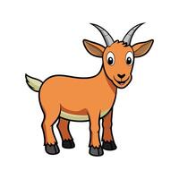 Dynamic Oberhasli Goat Color Illustration with Realistic Features. Cartoon Art Animal Illustration. vector